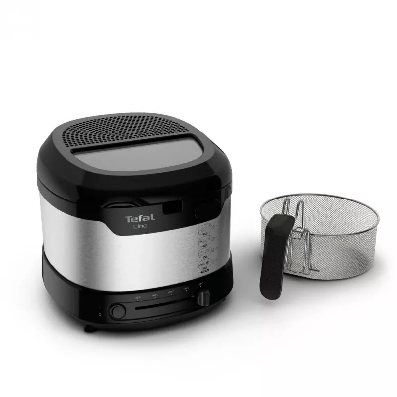 Friggitrice singola Tefal Uno FF215D 1,8 L a sé stante 1600 W friggitrice nero, acciaio inox
