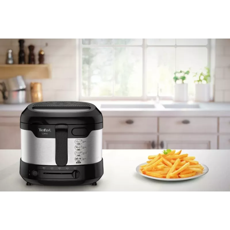Friggitrice singola Tefal Uno FF215D 1,8 L a sé stante 1600 W friggitrice nero, acciaio inox