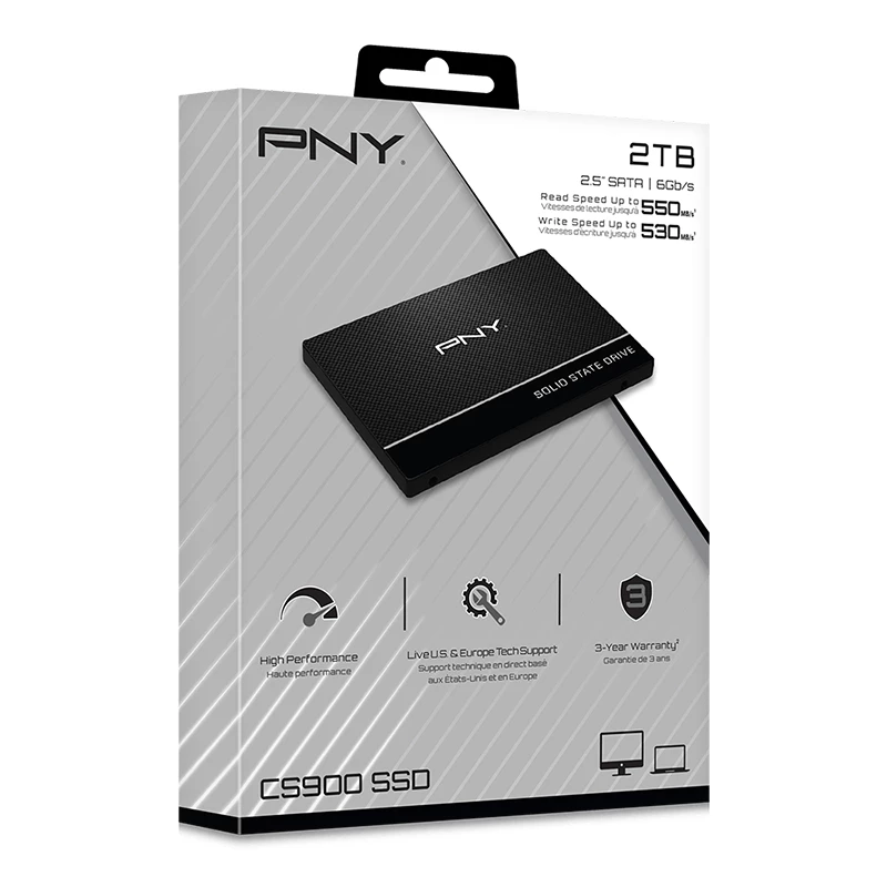 PNY SSD - CS900 - 2 TB - SATA 6 Gbit/s - 2,5 pollici