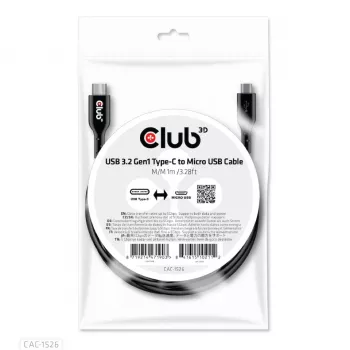 Cavo CLUB3D USB 3.2 Gen1 Type-C a Micro-USB M/M 1 m / 3,28 ft