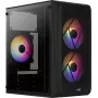 Case PC AEROCOOL CS107V2 Mini Tower — nero, microATX/Mini-ITX, 2 ventole 120mm, 1 alloggiamento 3,5 pollici + 2 alloggiamenti 2,5 pollici