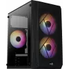 Case PC AEROCOOL CS107V2 Mini Tower — nero, microATX/Mini-ITX, 2 ventole 120mm, 1 alloggiamento 3,5 pollici + 2 alloggiamenti 2,5 pollici