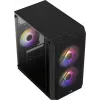 Case PC AEROCOOL CS107V2 Mini Tower — nero, microATX/Mini-ITX, 2 ventole 120mm, 1 alloggiamento 3,5 pollici + 2 alloggiamenti 2,5 pollici