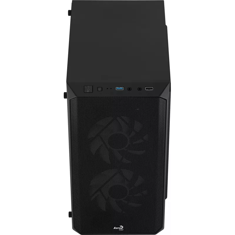 Case PC AEROCOOL CS107V2 Mini Tower — nero, microATX/Mini-ITX, 2 ventole 120mm, 1 alloggiamento 3,5 pollici + 2 alloggiamenti 2,5 pollici