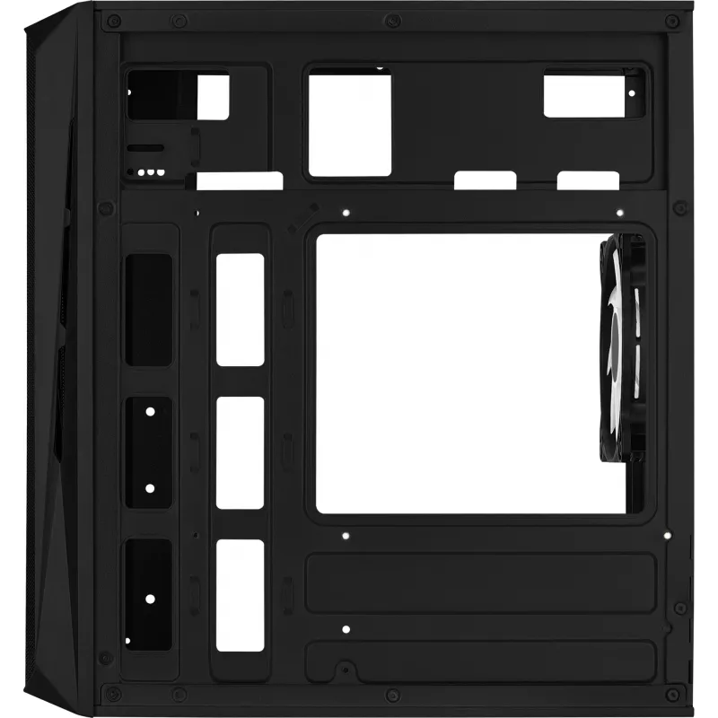 Case PC AEROCOOL CS107V2 Mini Tower — nero, microATX/Mini-ITX, 2 ventole 120mm, 1 alloggiamento 3,5 pollici + 2 alloggiamenti 2,5 pollici