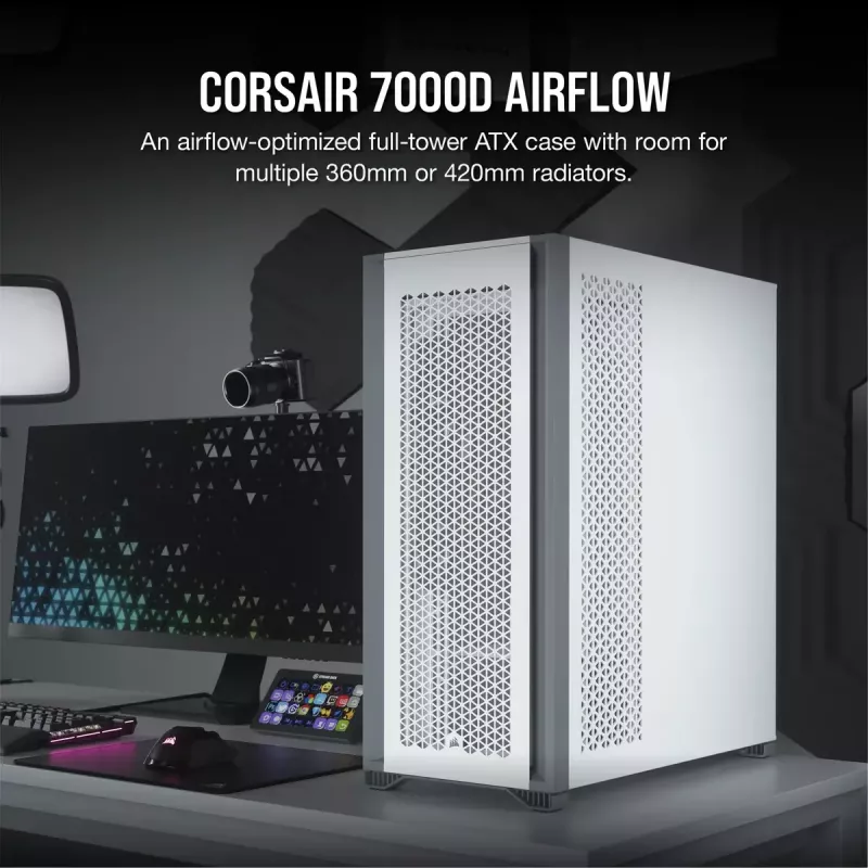 Case PC Corsair 7000D AIRFLOW Full Tower bianco