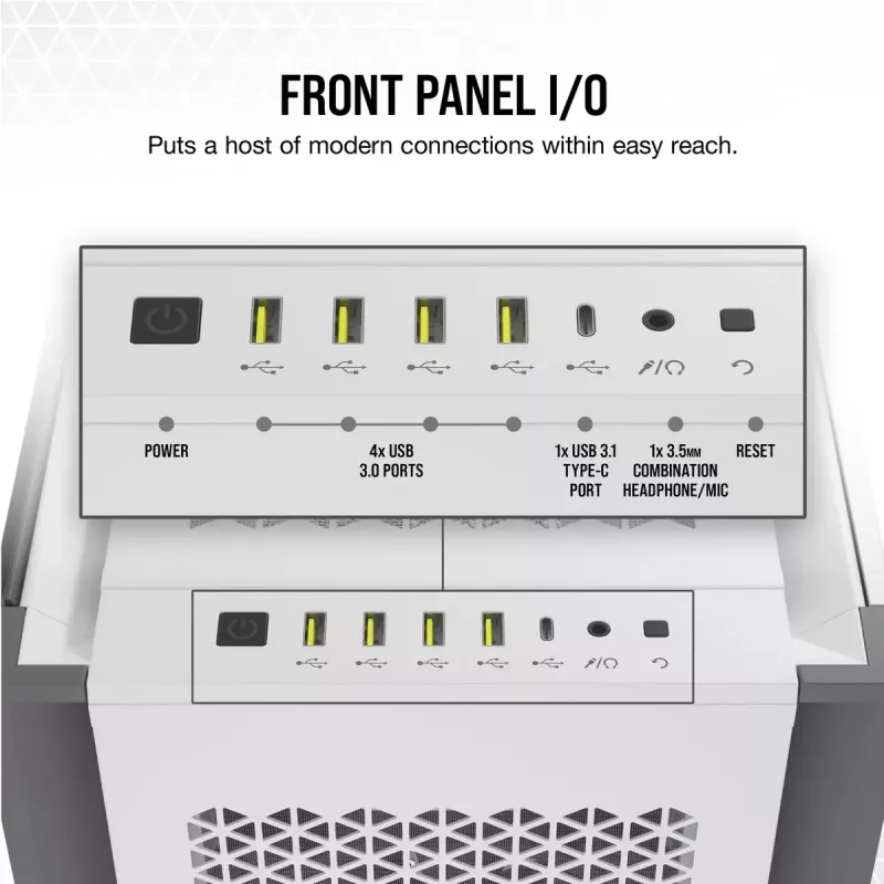 Case PC Corsair 7000D AIRFLOW Full Tower bianco