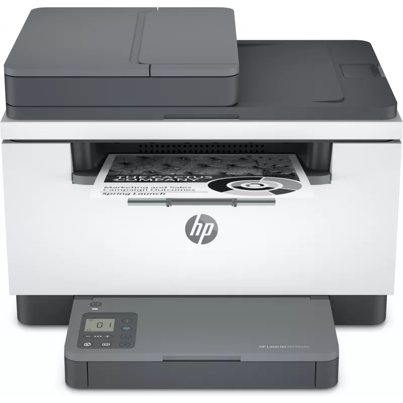 Stampante laser multifunzione HP LaserJet MFP M234sdw — mono A4, 29 ppm, duplex, Wi‑Fi, Ethernet
