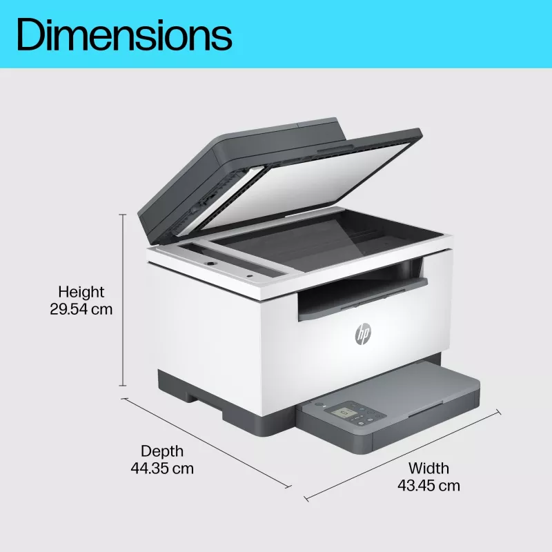 Stampante laser multifunzione HP LaserJet MFP M234sdw — mono A4, 29 ppm, duplex, Wi‑Fi, Ethernet