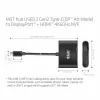 Hub MST CLUB3D USB3.2 Gen2 Type-C (DP Alt-Mode) su DisplayPort + HDMI 4K60Hz M/F