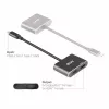 Hub MST CLUB3D USB3.2 Gen2 Type-C (DP Alt-Mode) su DisplayPort + HDMI 4K60Hz M/F