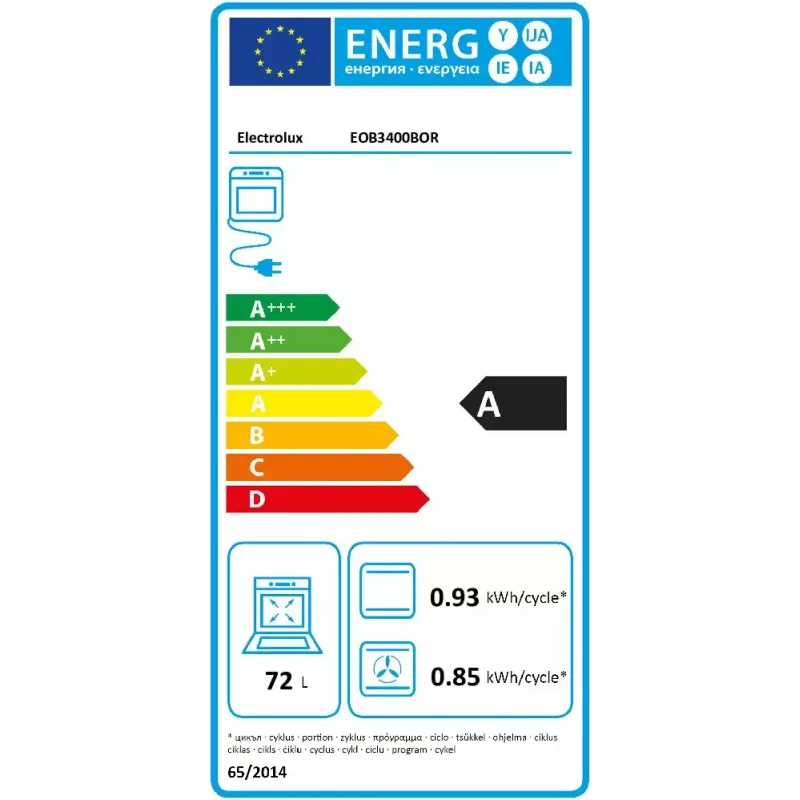Forno da incasso Electrolux EOB3400BOR, forno elettrico