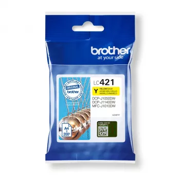 Brother LC-421Y cartuccia d'inchiostro 1 pz. originale giallo