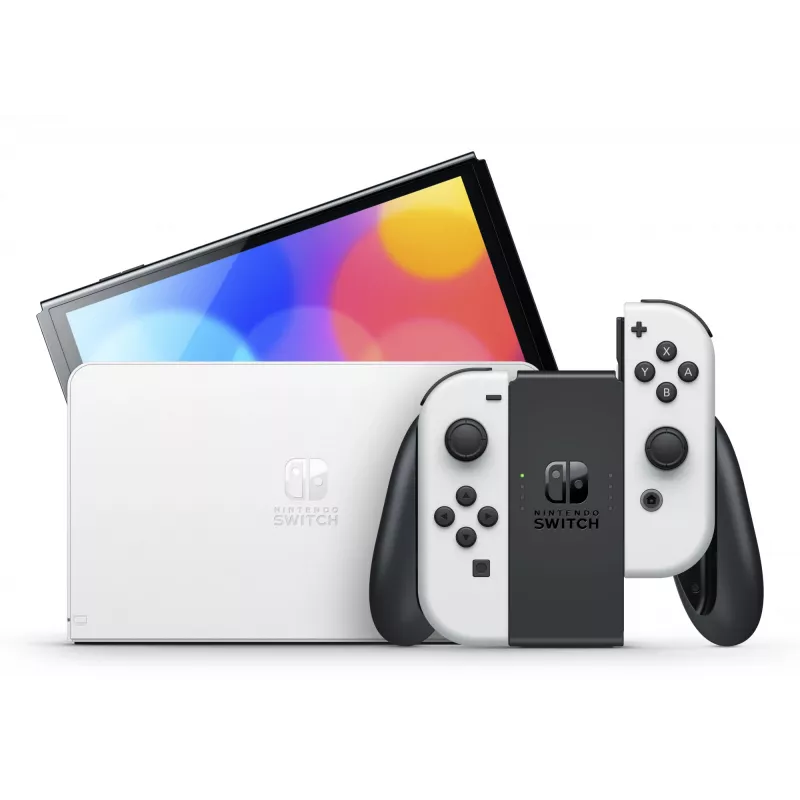 Nintendo Switch OLED, Nintendo Switch, NVIDIA Custom Tegra, bianco, analogico / digitale, tasto Home, tasto accensione/spegnimento, tasti