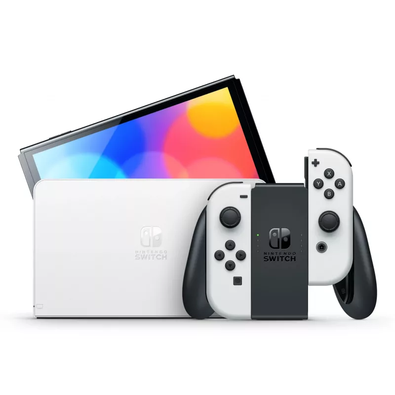 Nintendo Switch OLED, Nintendo Switch, NVIDIA Custom Tegra, bianco, analogico / digitale, tasto Home, tasto accensione/spegnimento, tasti