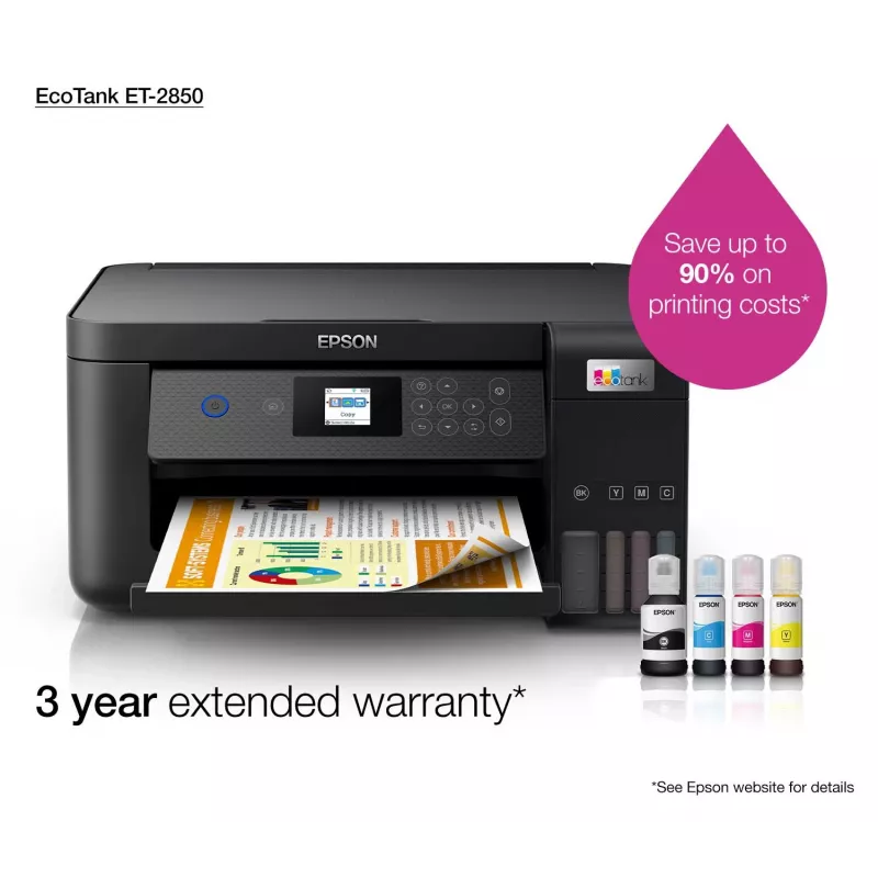 Epson EcoTank ET-2850 stampante a serbatoio d'inchiostro A4 multifunzione Wi-Fi
