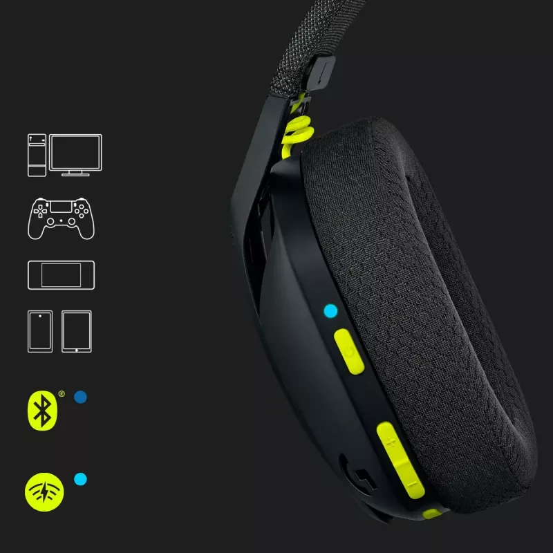 LOGITECH G435 Lightspeed cuffie gaming wireless - nero