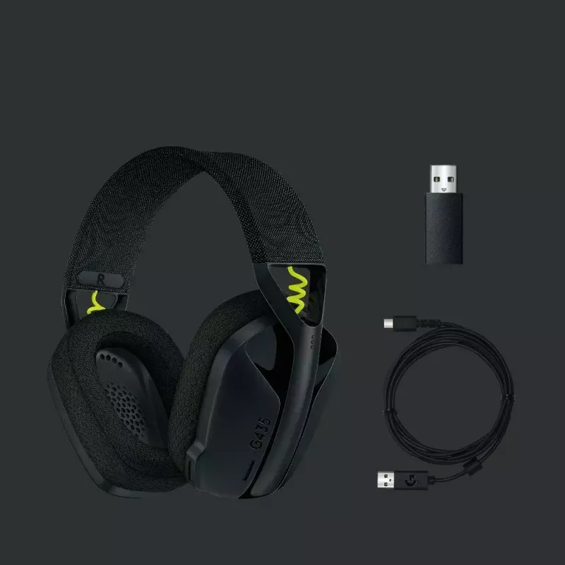 LOGITECH G435 Lightspeed cuffie gaming wireless - nero