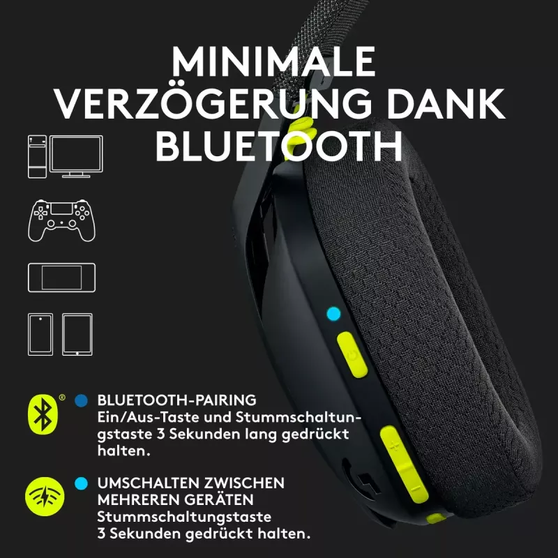 LOGITECH G435 Lightspeed cuffie gaming wireless - nero