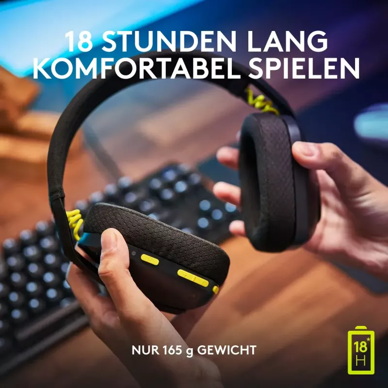 LOGITECH G435 Lightspeed cuffie gaming wireless - nero