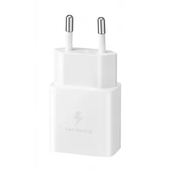 Caricabatterie rapido AC da interno Samsung EP-T1510XWEGEU, USB-C 1 porta, 5–9 V, cavo 1 m, bianco