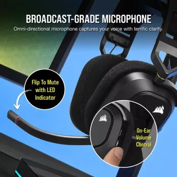 CORSAIR cuffie gaming HS80 - Wireless - Carbon
