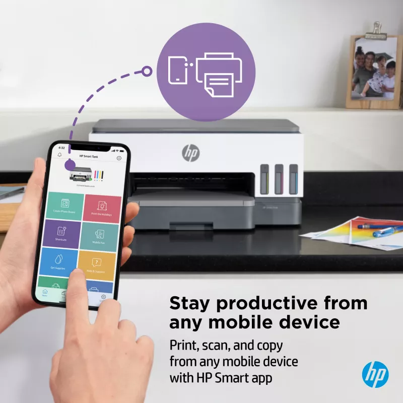 HP Smart Tank 7005 stampante all-in-one wireless a colori, stampa fronte-retro; copiatrice, scanner