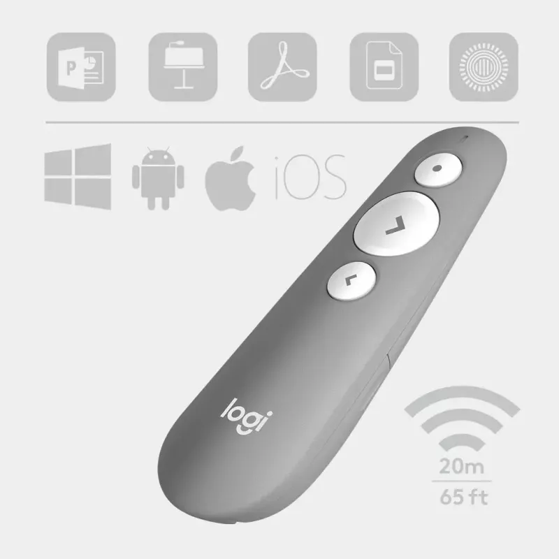 LOGITECH R500 telecomando laser per presentazioni grigio
