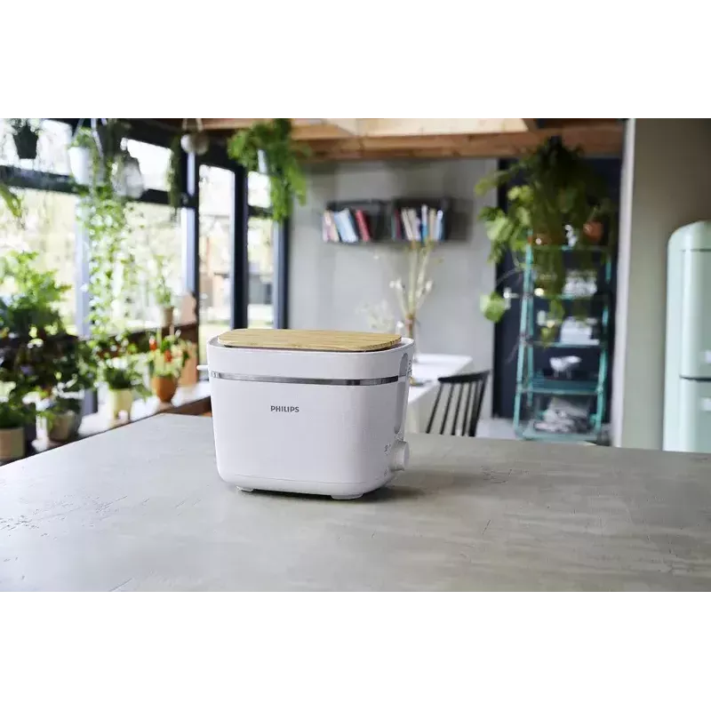 Tostapane Philips HD2640/10 Eco Conscious Edition, 2 fette, 830 W, bianco