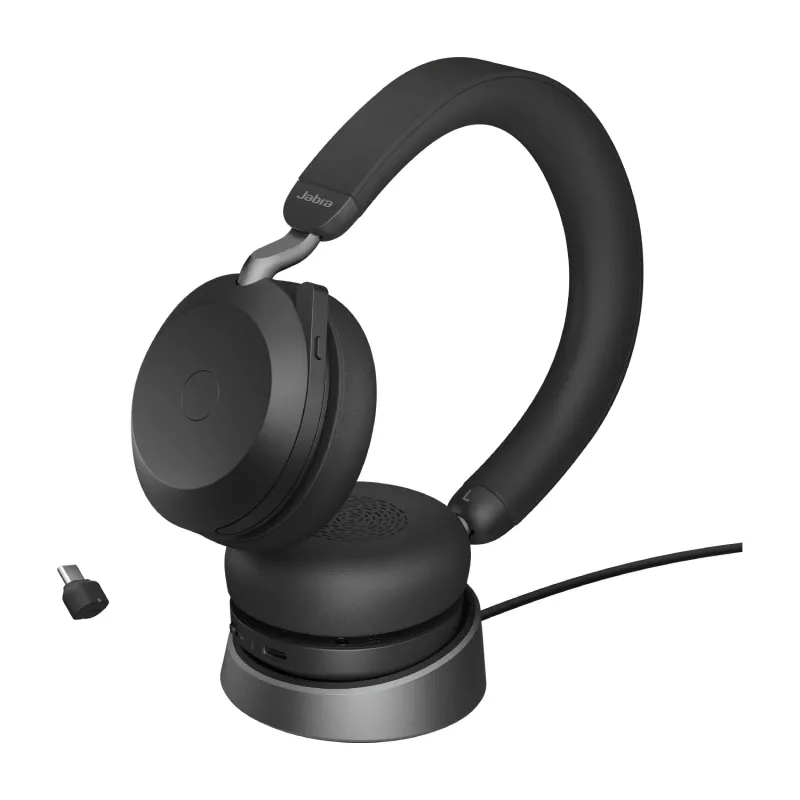 Jabra Evolve2 75 - USB-C UC con supporto da tavolo - nero