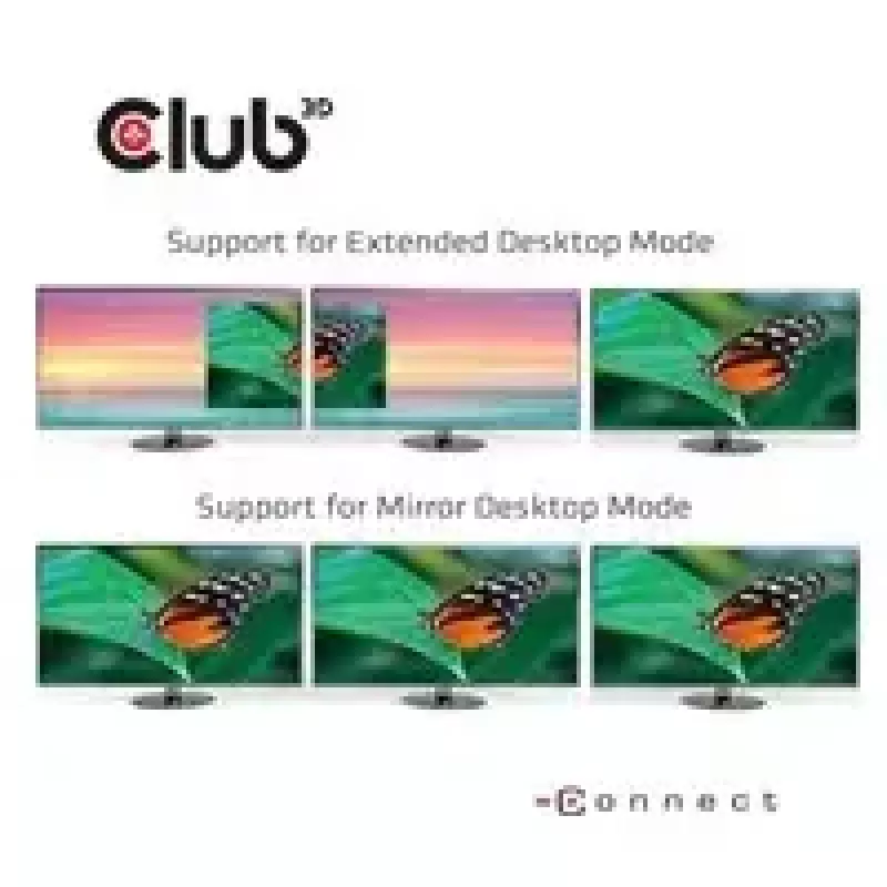 CLUB3D UNIVERSAL USB Gen1 Type-C Triple Display Dynamic PD Charging Dock con alimentatore da 65 Watt (VGA, HDMI, DP, ETHERNET)