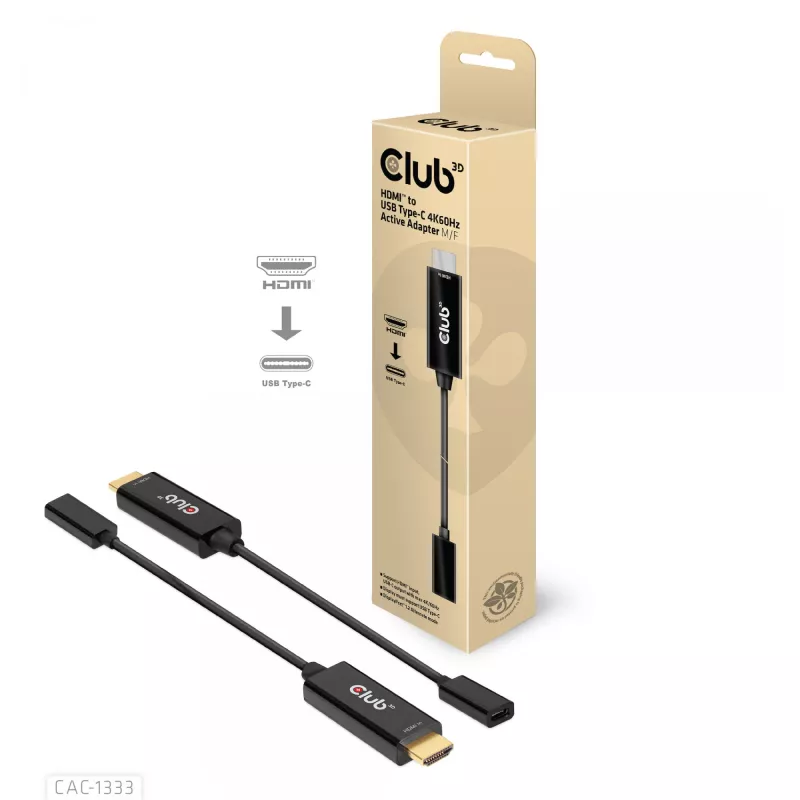 Adattatore attivo CLUB3D HDMI a USB Type-C 4K60Hz M/F