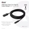 Club 3D CAC-1536 cavo di prolunga USB 3.2 Gen2 da Type-C a Type-A, 10 Gbps, maschio/femmina, 5 m, nero