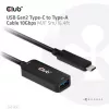 Club 3D CAC-1536 cavo di prolunga USB 3.2 Gen2 da Type-C a Type-A, 10 Gbps, maschio/femmina, 5 m, nero