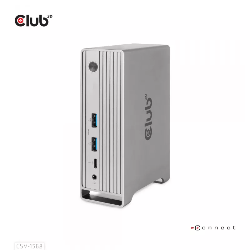 Docking station CLUB3D CSV-1568 case in metallo USB Gen2 Type-C USB Gen2 Type-A HDMI DP VGA RJ45 120W