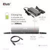 CLUB3D USB Gen1 Type-C Triple Display DP Alt Mode Displaylink Dynamic PD Charging Dock con alimentatore da 120 Watt