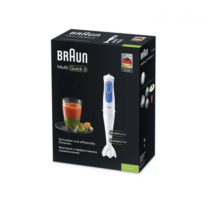 Braun MQ 3000 Smoothie frullatore a immersione 0,6 l 700 W blu, bianco