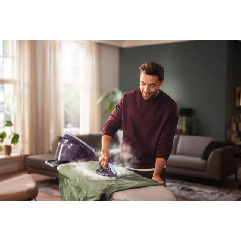 Philips PerfectCare PSG7050/30 ferro da stiro con generatore di vapore, 2100 W, serbatoio dell'acqua da 1,8 l, 8 bar, vapore continuo 120 g/min, colpo di vapore 600 g/min, viola