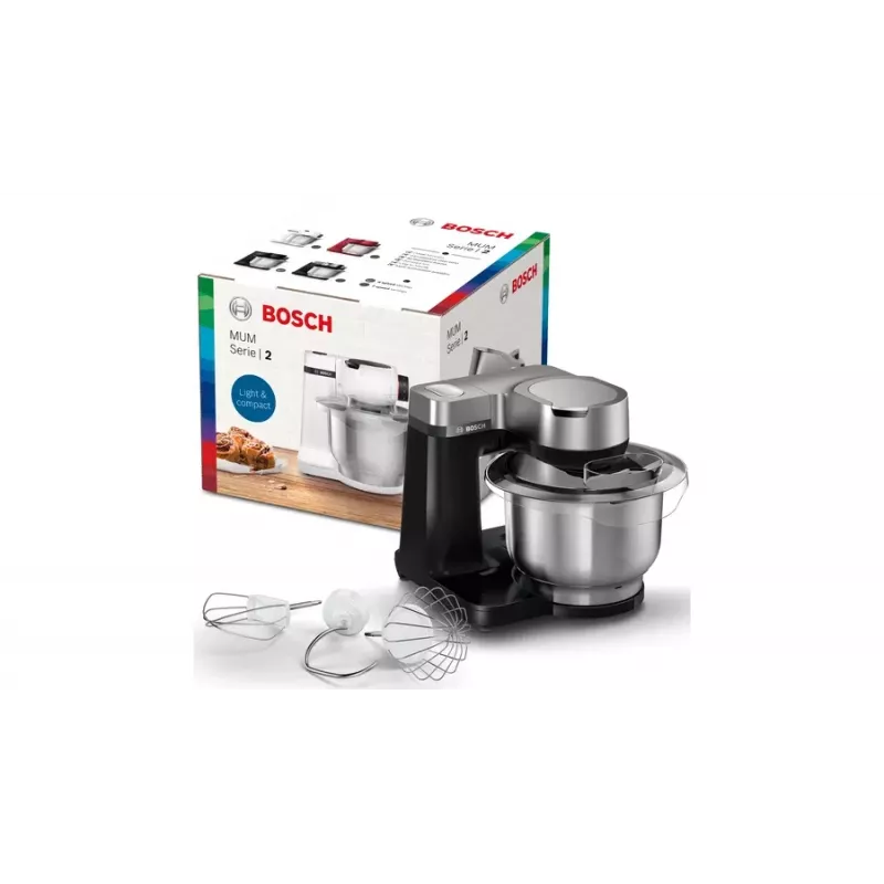 Bosch Serie 2 MUMS2VM00 robot da cucina 900 W 3,8 l nero, argento