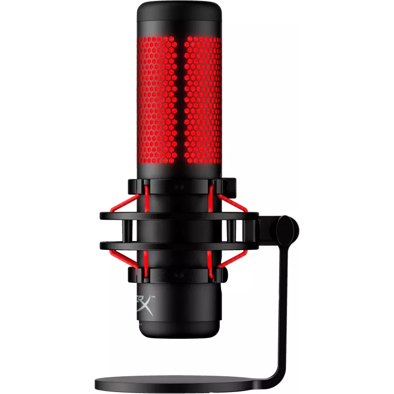 HyperX QuadCast - microfono USB (nero-rosso) - illuminazione rossa