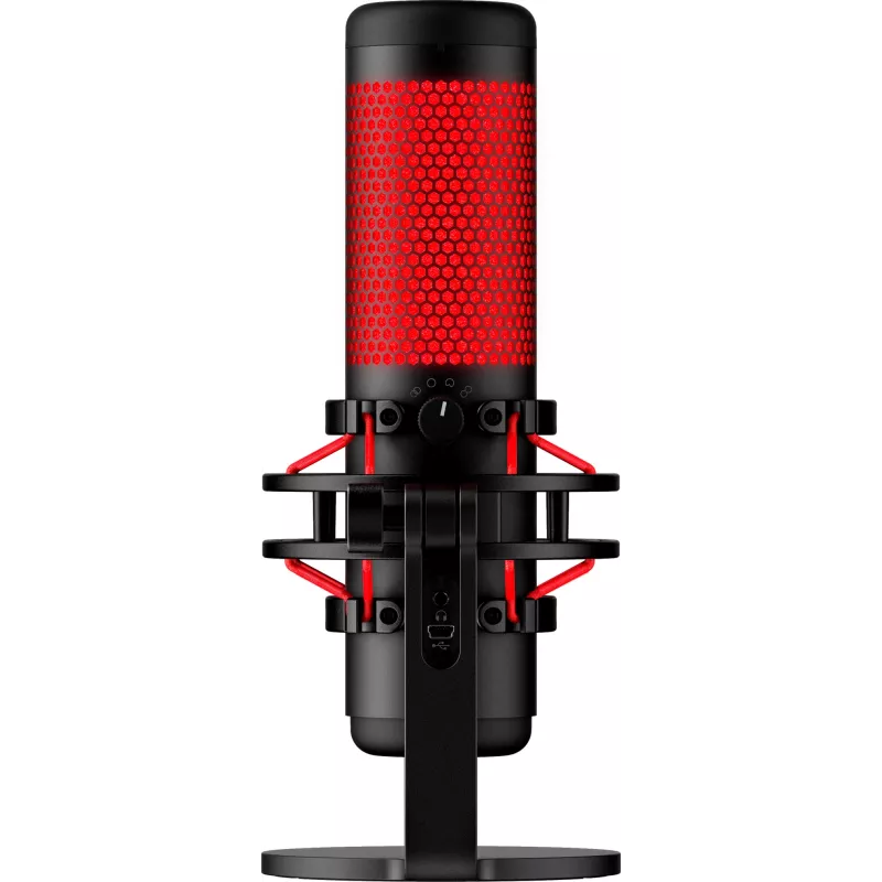 HyperX QuadCast - microfono USB (nero-rosso) - illuminazione rossa