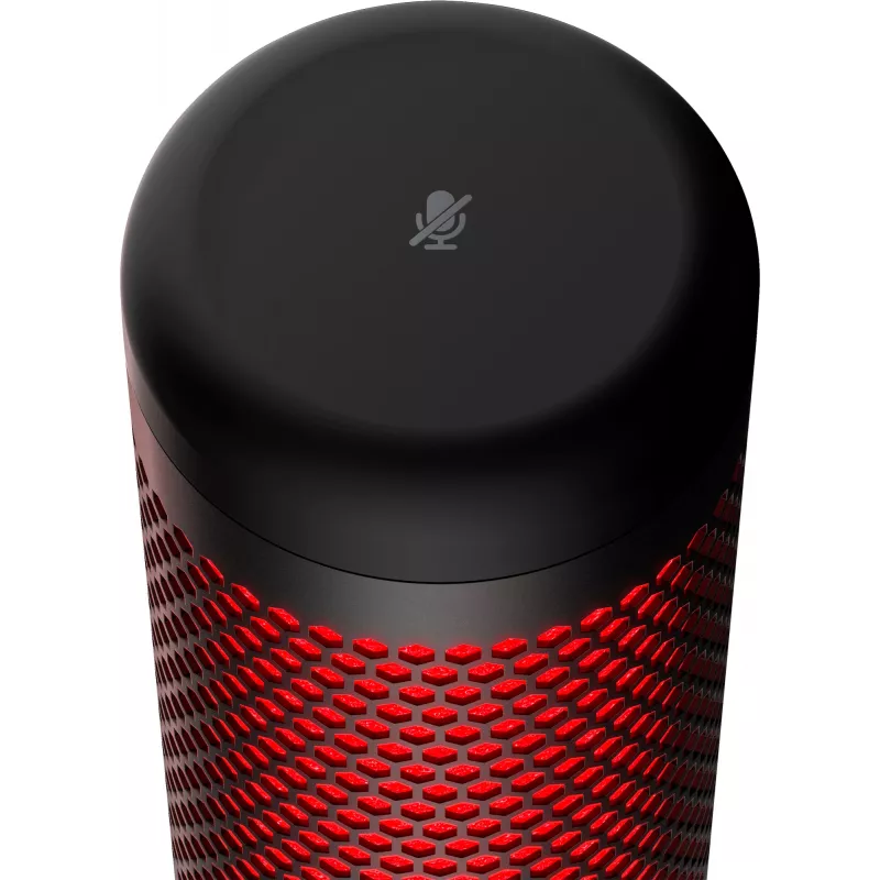 HyperX QuadCast - microfono USB (nero-rosso) - illuminazione rossa