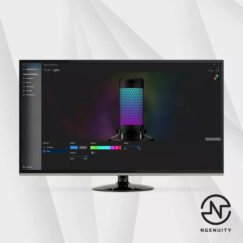 HyperX QuadCast S - microfono USB (nero-grigio) - illuminazione RGB
