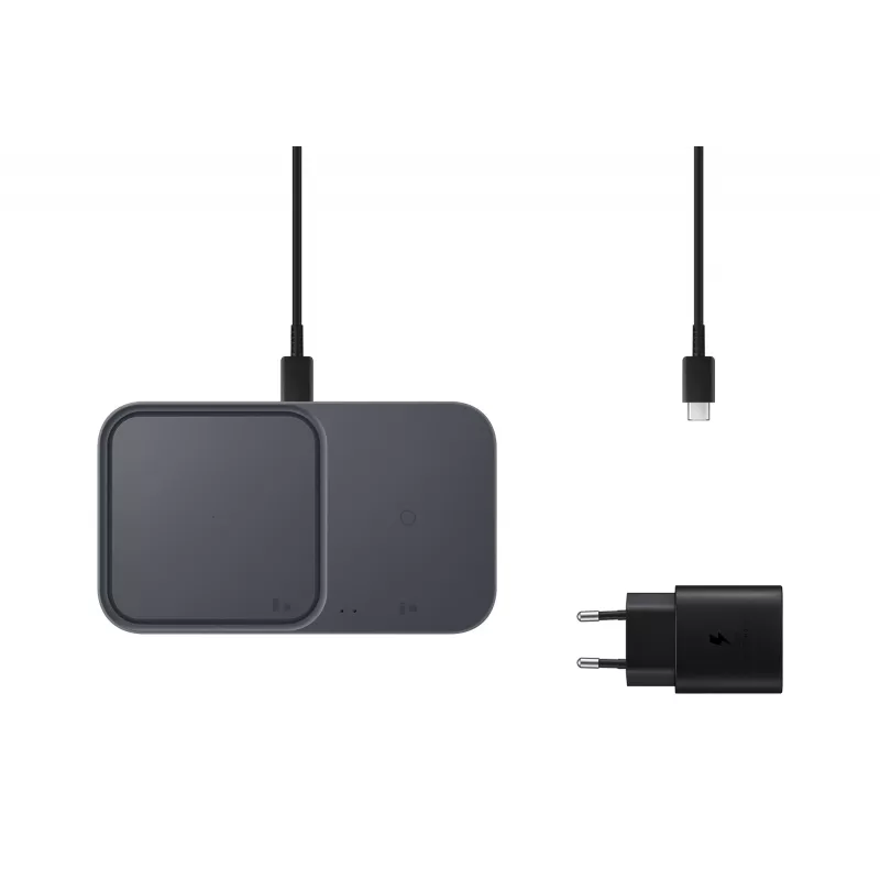 Caricabatterie USB wireless da interno Samsung EP-P5400 — 15 W, grigio, per smartphone, cuffie, smartwatch