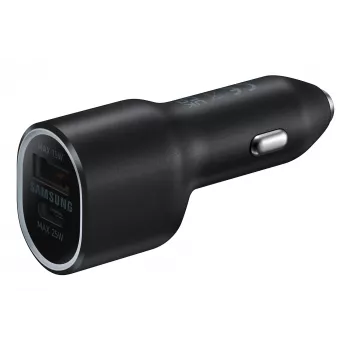 Caricabatterie da auto Samsung EP-L4020 40W (ingresso 12V) USB-C 25W+15W nero per smartphone