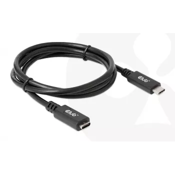 Cavo prolunga USB Gen1 Type-C CLUB3D CAC-1531, 1 m, USB-C connettore maschio a 2× USB-C connettore femmina, 5 Gbps, 60 W PD, 4K@60Hz