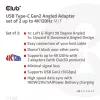 Set di adattatori USB Type-C Gen2 ad angolo, 2 pezzi CLUB3D CAC-1528 — USB-C a USB-C, supporta 4K@120Hz