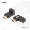 Set di adattatori USB Type-C Gen2 ad angolo, 2 pezzi CLUB3D CAC-1528 — USB-C a USB-C, supporta 4K@120Hz