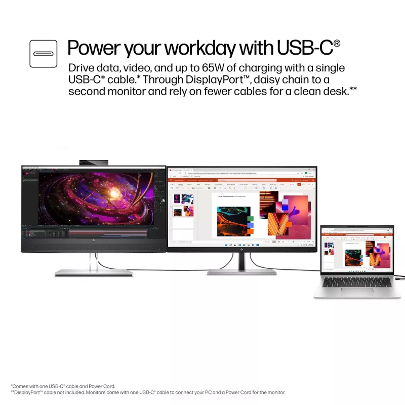 Monitor per conferenze HP E24m G4 FHD USB-C, 60,5 cm (23,8