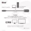Cavo DisplayPort a VGA M/M CLUB3D CAC-1012 2m